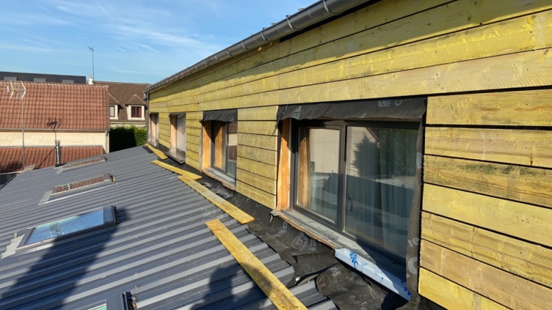 Pose dun bardage en zinc a montigny les cormeilles
