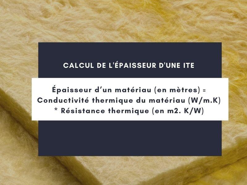 Calcul de l'épaisseur d'une isolation extérieure