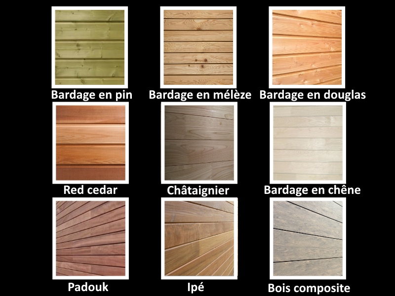 Essences de bois pour bardage