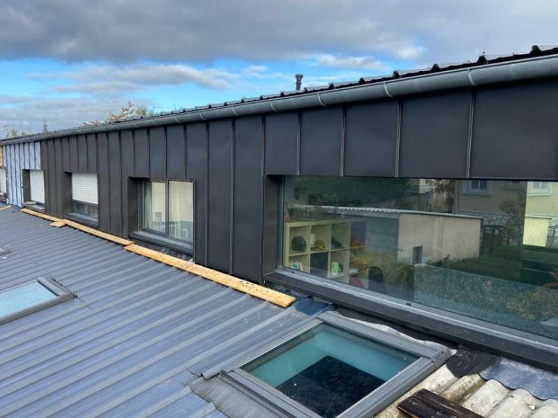 Bardage en zinc anthracite