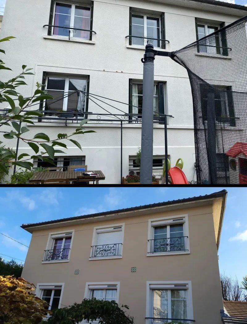 Enduit de façade avant/après
