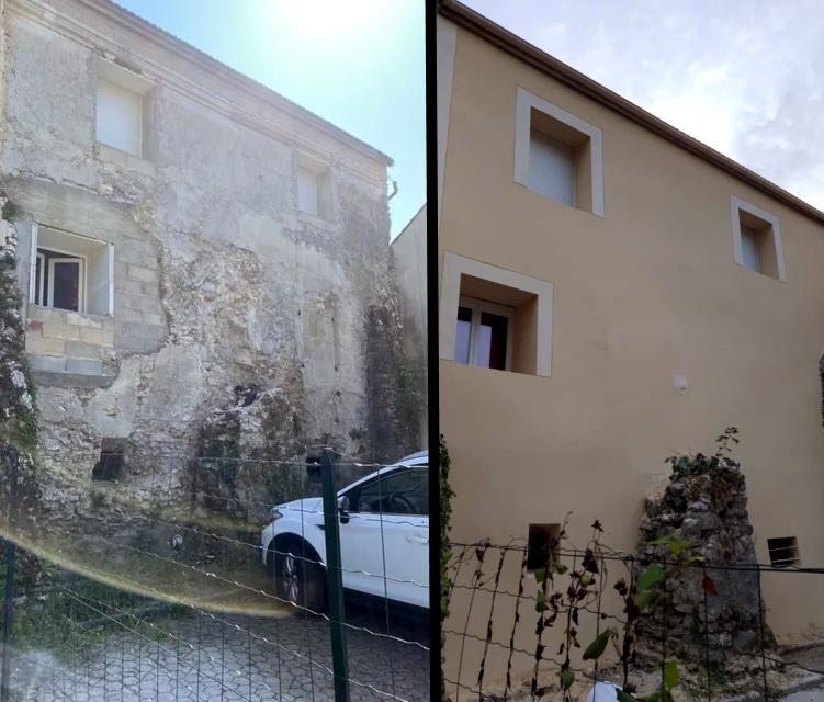 Ravalement d'une façade avant/après