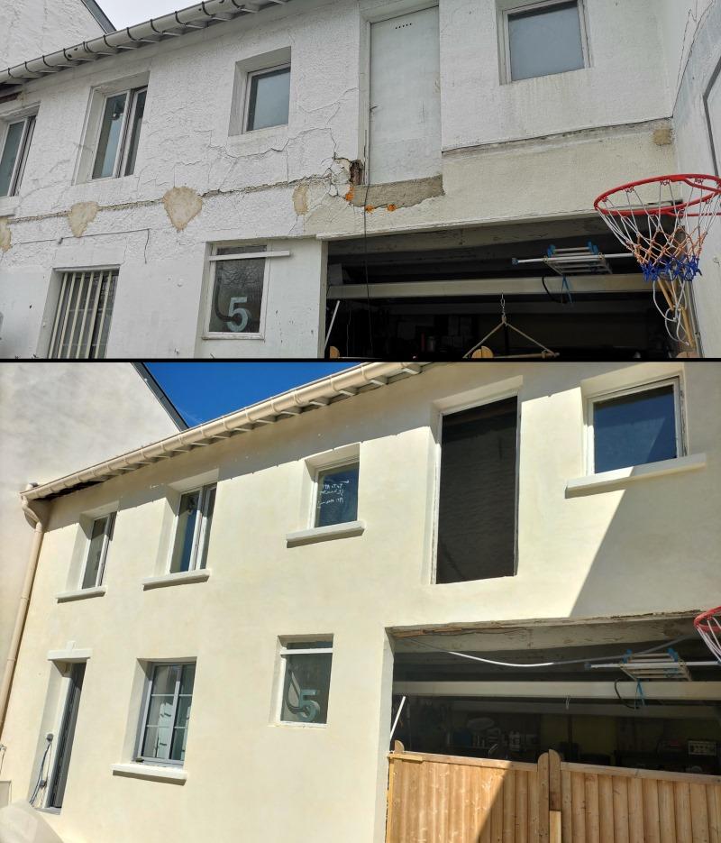 Ravalement de façade avant après
