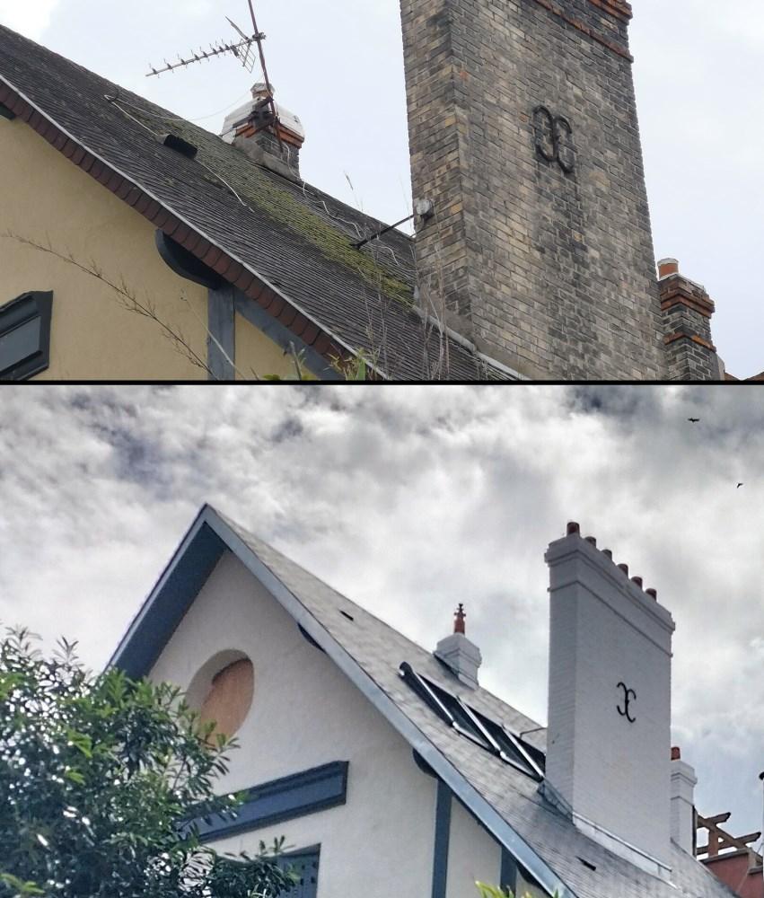 Rénovation de cheminée avant/après
