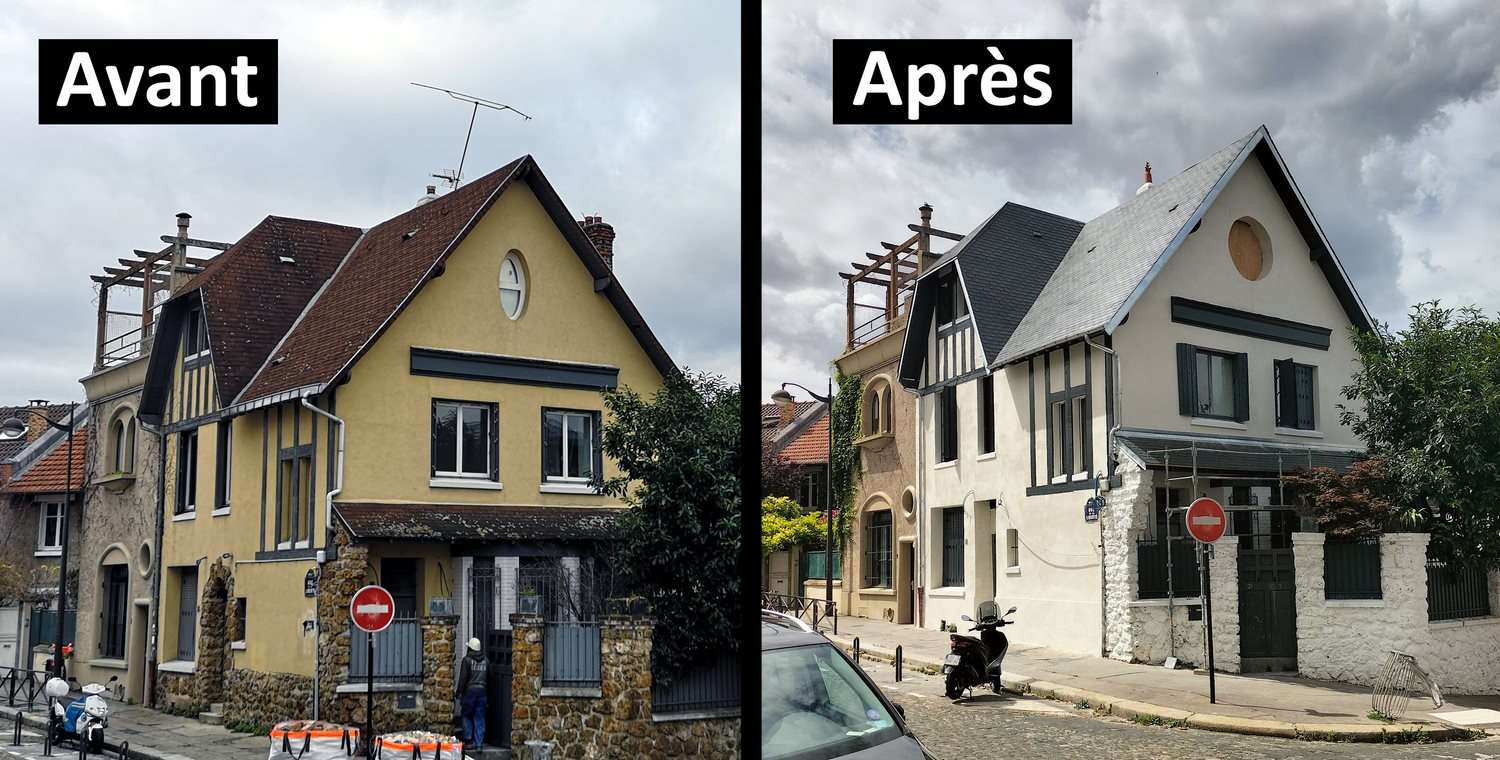 Rénovation extérieure maison avant/après