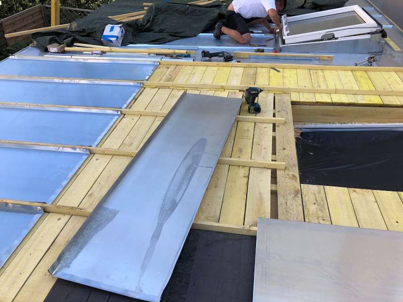 Installation toiture zinc