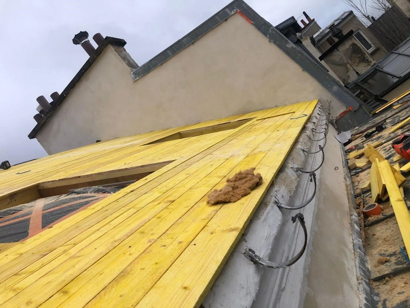 Voligeage toiture zinc montreuil