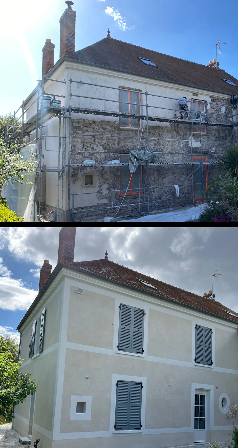 Prix d'un piquage de façade avec crépi