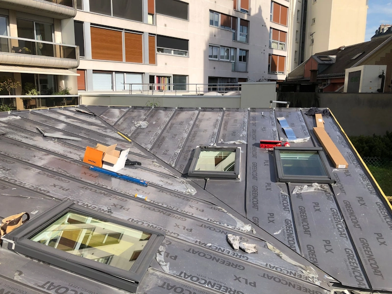 Couverture zinc surelevation paris