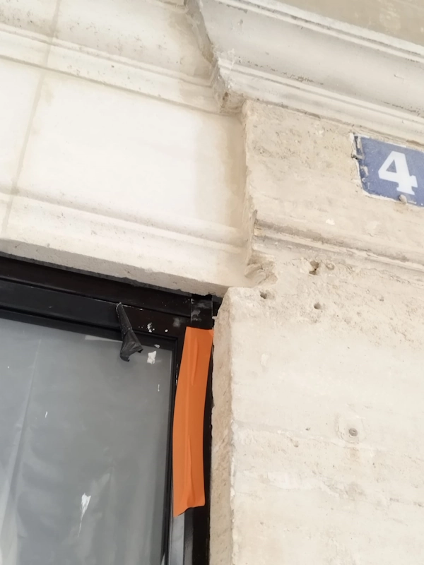 Detail renovation devanture paris 75