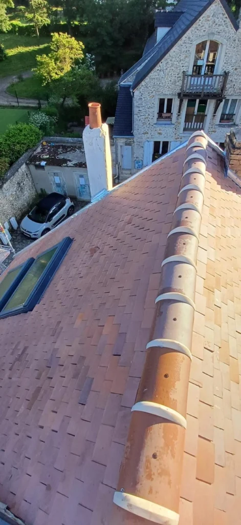 Faitage de toiture tuiles plates 78