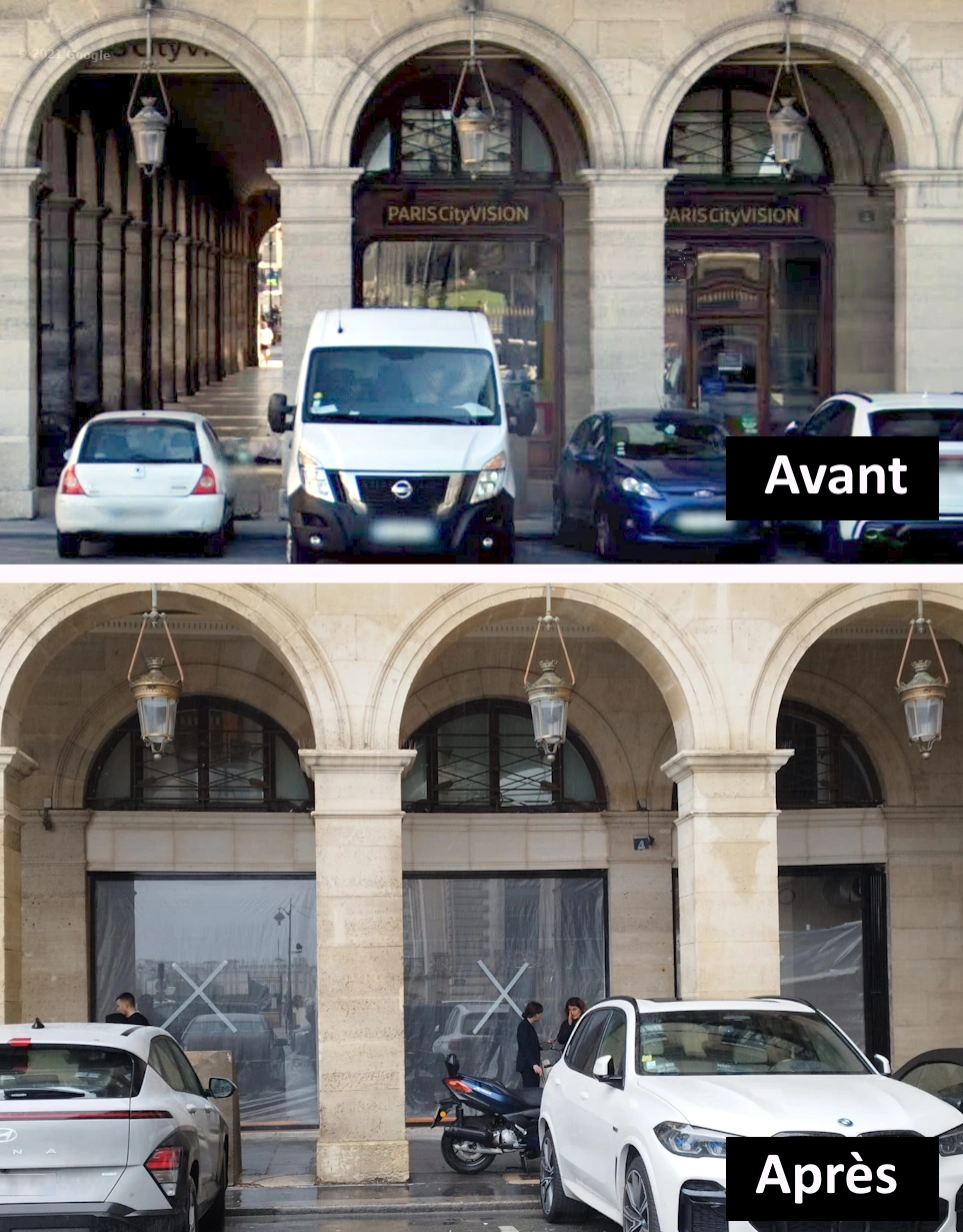 Rénovation d'une devanture en pierre de taille : avant/après