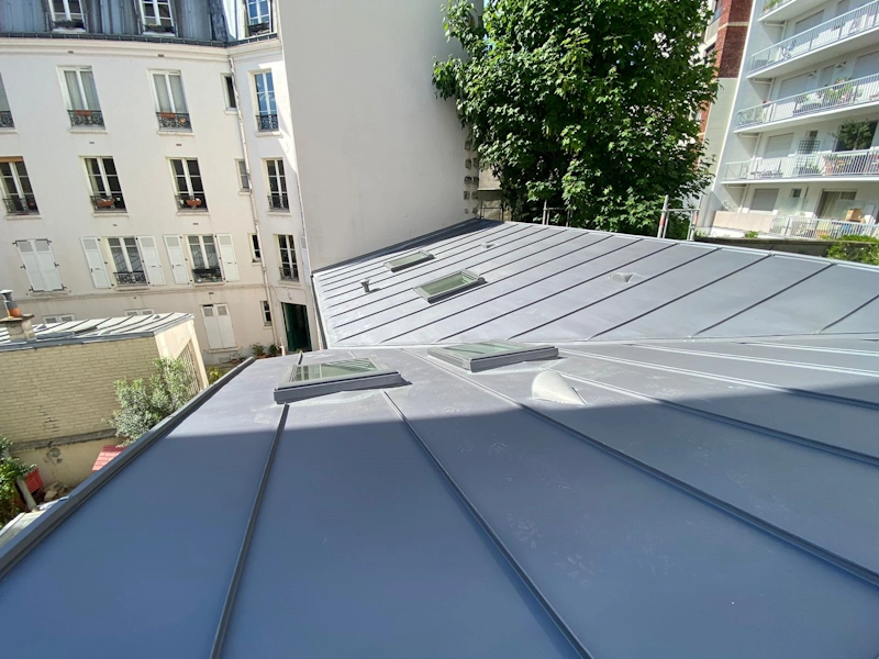Toiture zinc surelevation a paris
