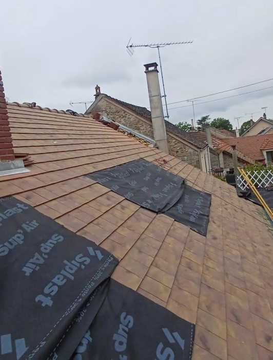 Renovation toiture en tuiles plates 77