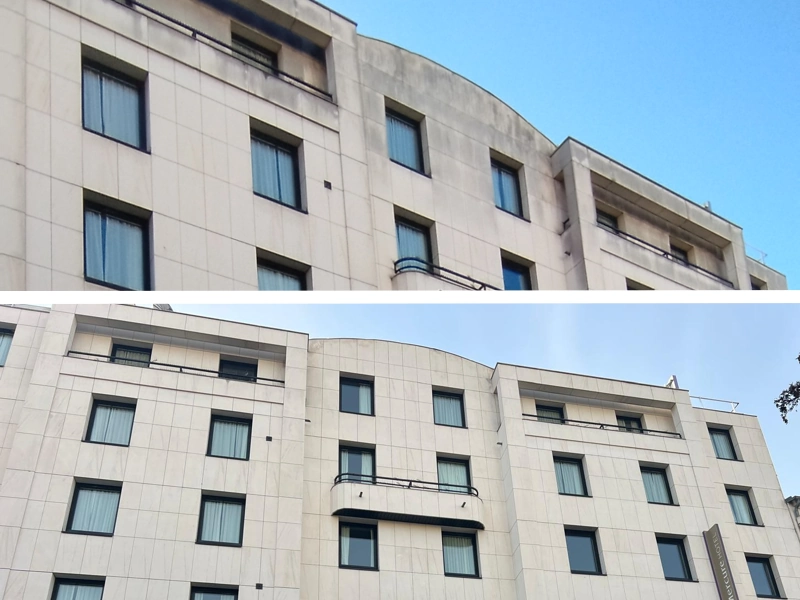 Nettoyage de façade immeuble