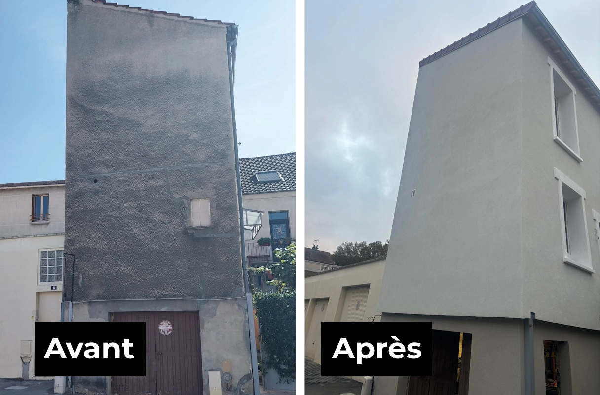 Ravalement de façade 93 avant après