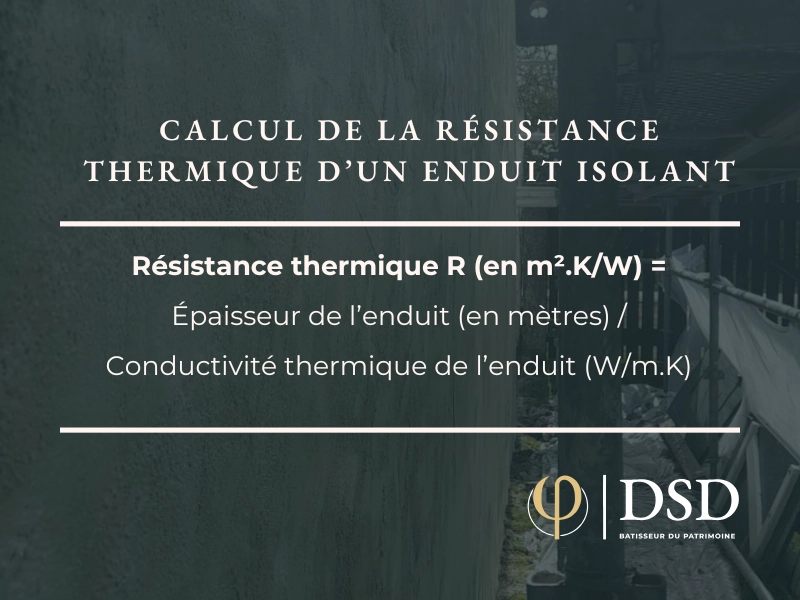 Calcul de la résistance thermique d'un enduit isolant