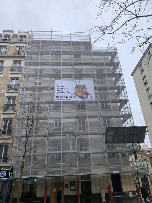Pose echafaudage paris 19e arrondissement