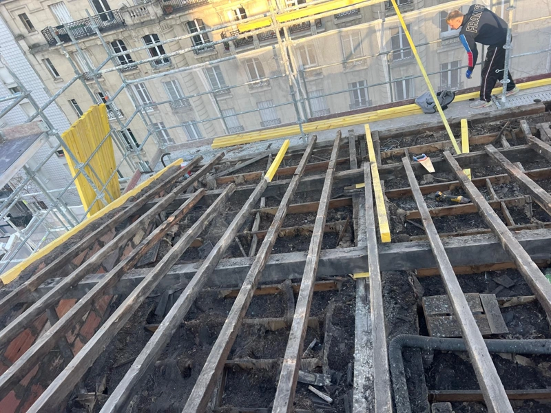 Renovation dune charpente paris 75019