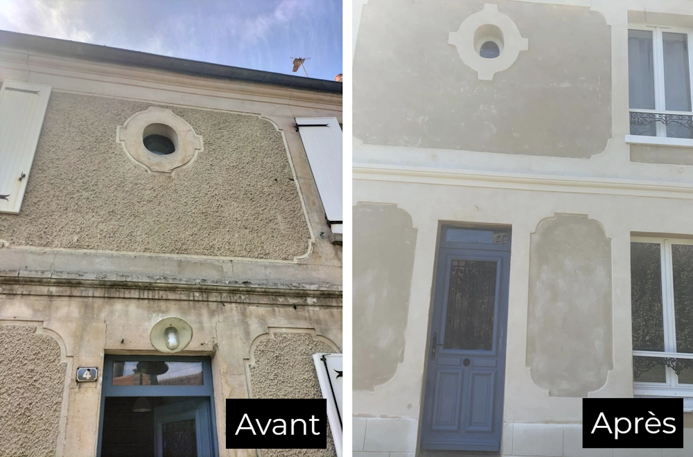 Ravalement de façade avant après