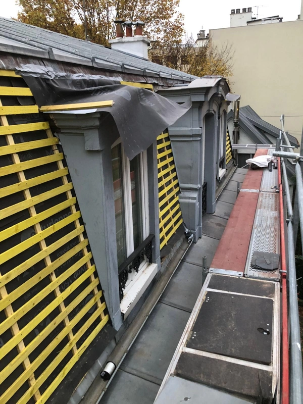 Renovation toit a la mansart