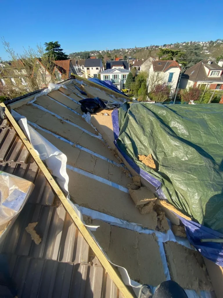 Chantier isolation toiture saint maur