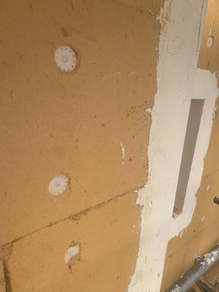 Chantier facade fibre de bois paris15