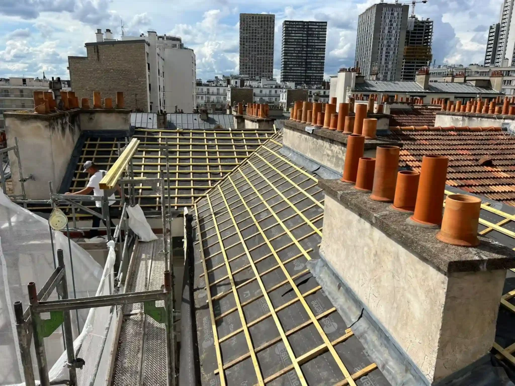 Chantier tuiles paris 15