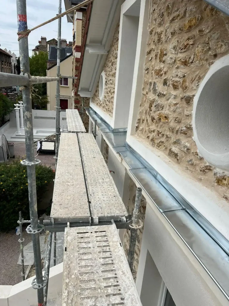 Enduit pierre facade rosny sous bois