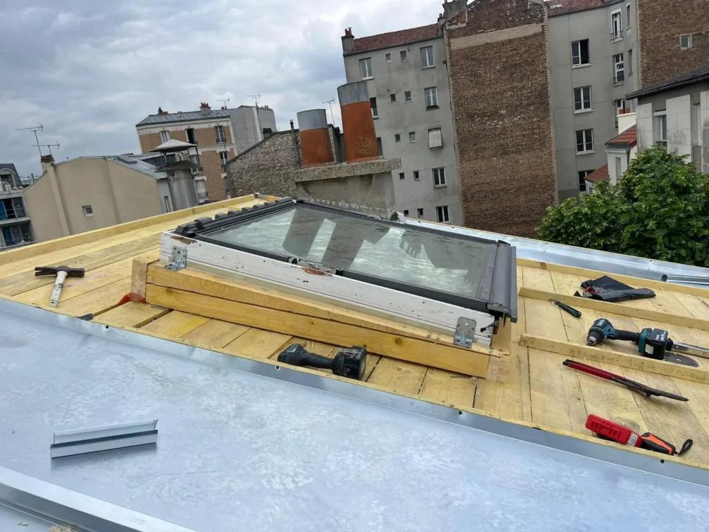 Toiture zinc val de marne chantier