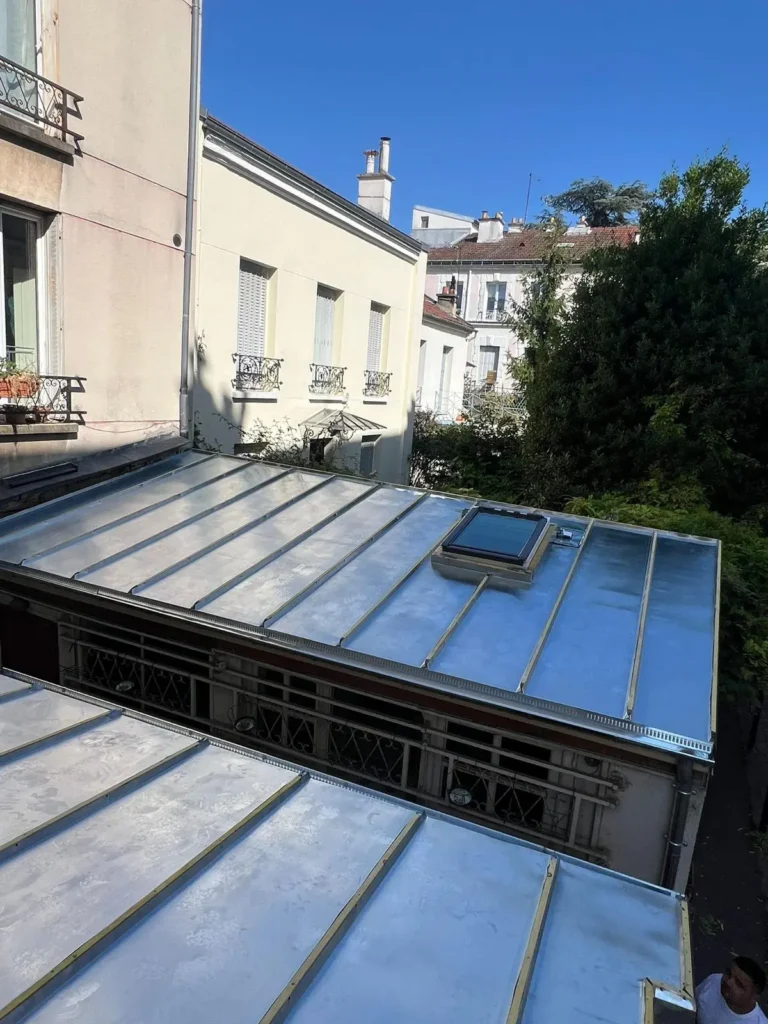 Toit zinc tasseaux paris17e