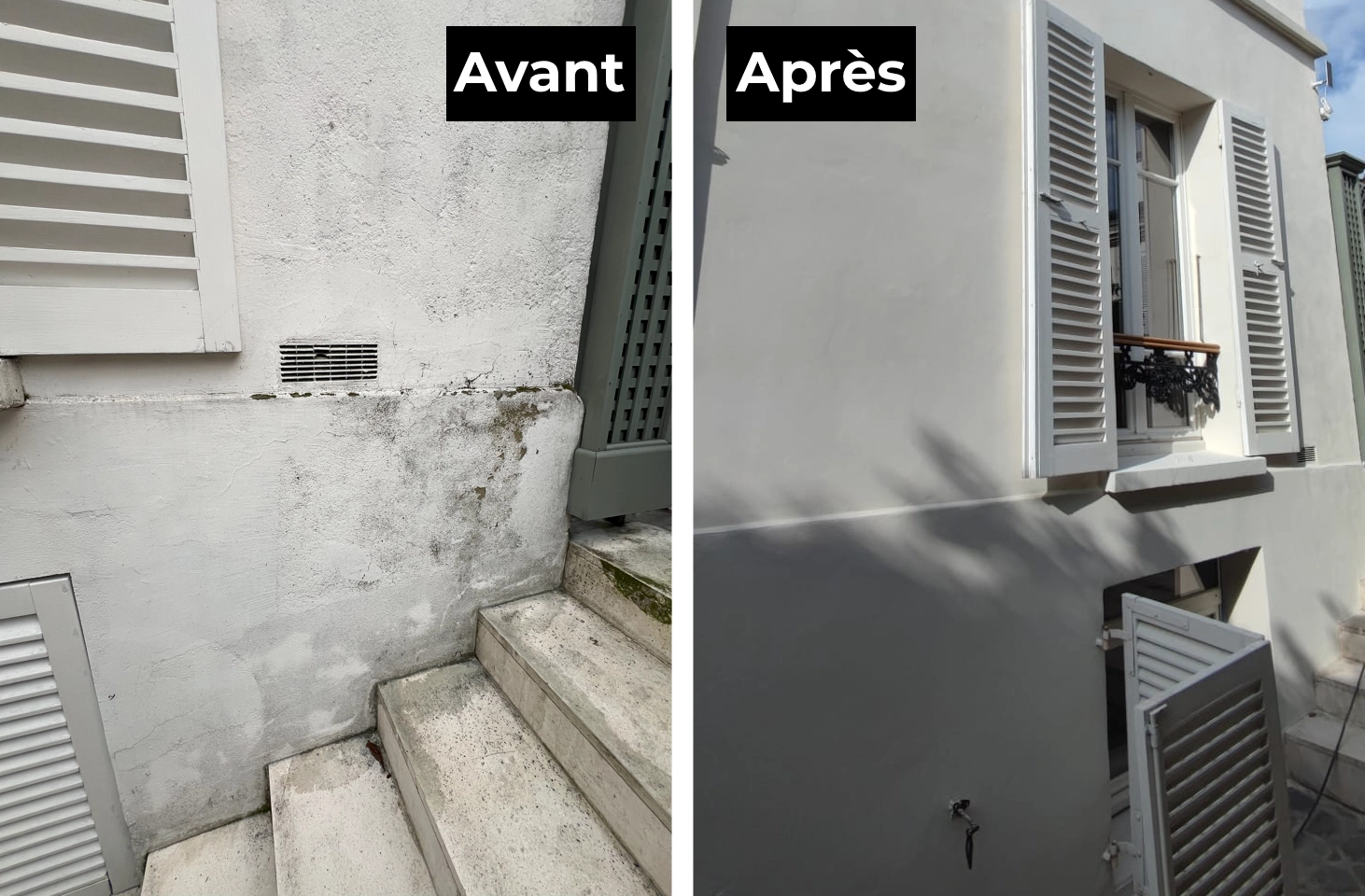 Rénovation de facade Paris avant après