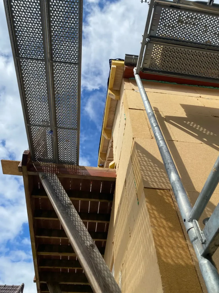 Travaux facade ite fibre morsang