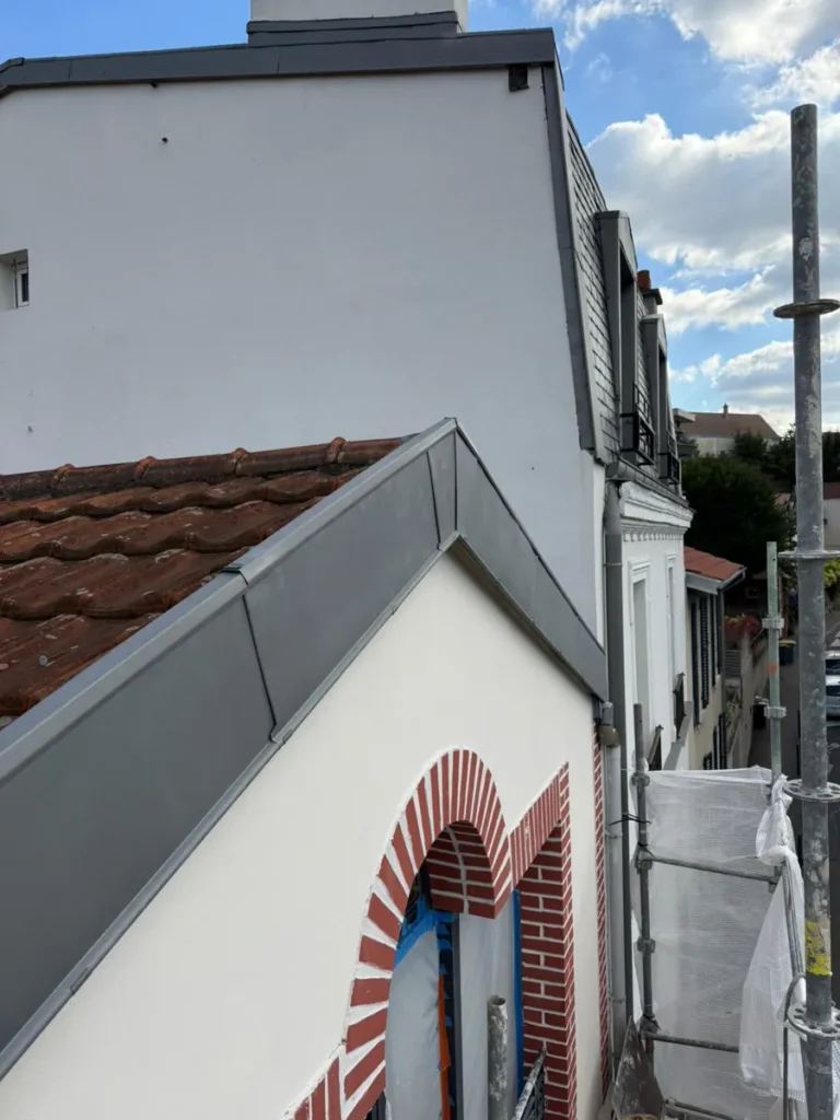 Facade renovee en brique meudon
