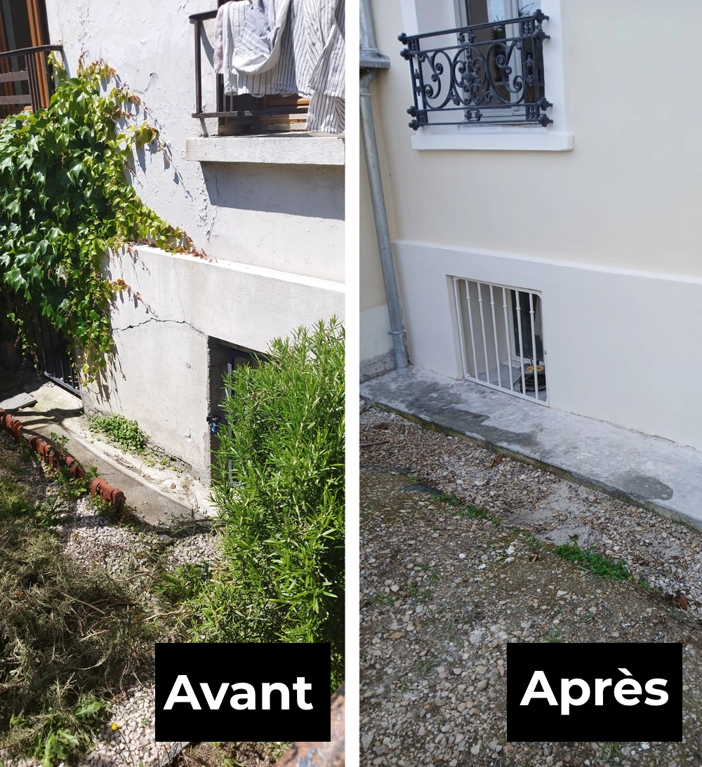 Réfection de façade à Montreuil : avant/après