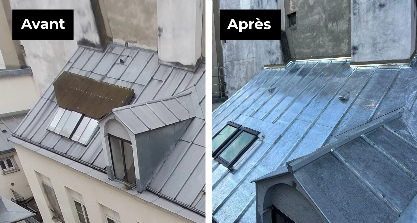 Sarking toiture en zinc Paris