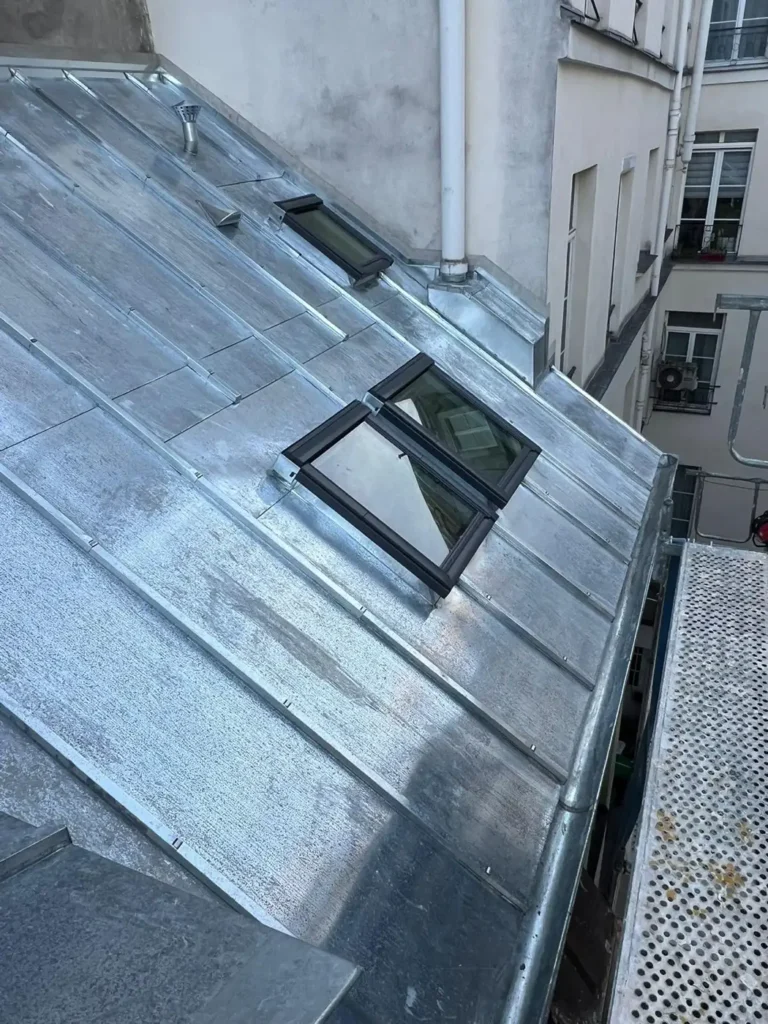 Toiture zinc renovation sarking 75010