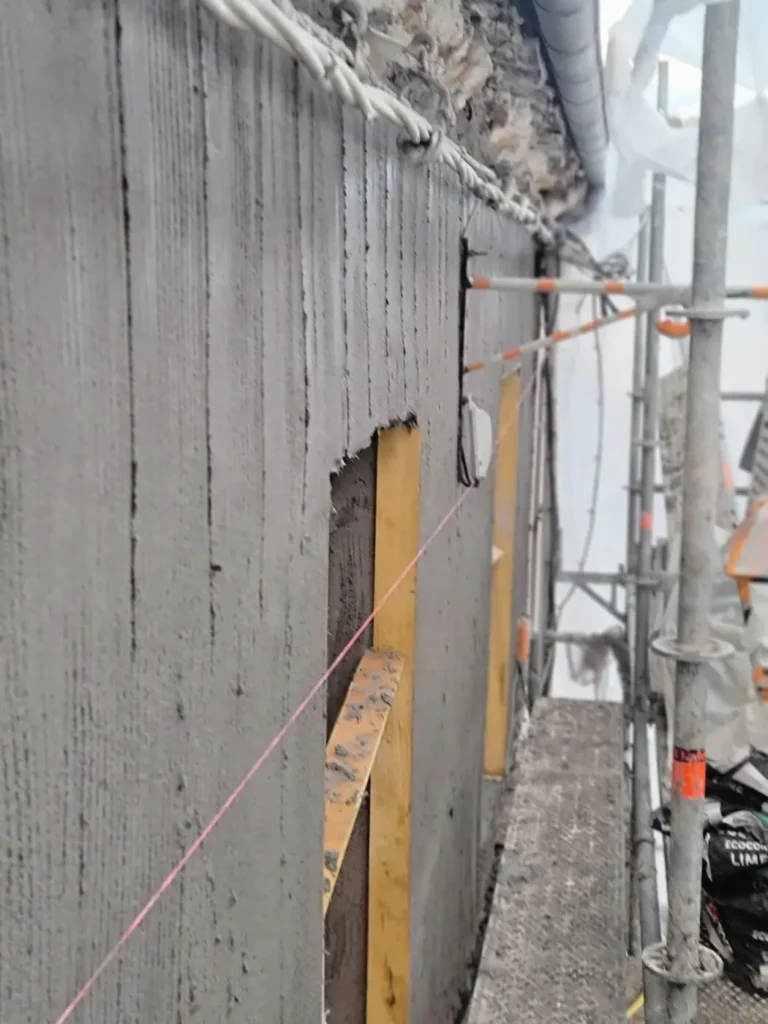 chantier facade renovation colombages jouy en josas