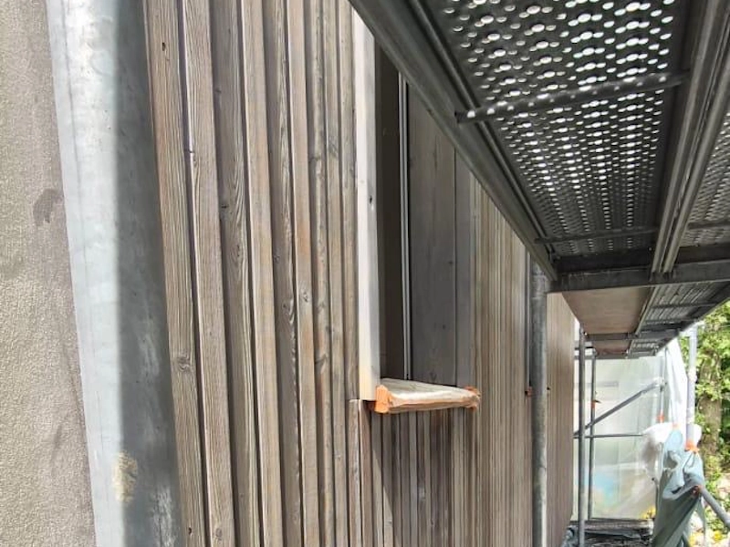 Rénovation d'un bardage extérieur en bois