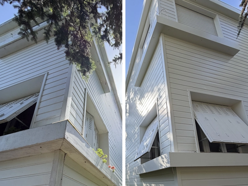 Rénovation d'un bardage extérieur en bois